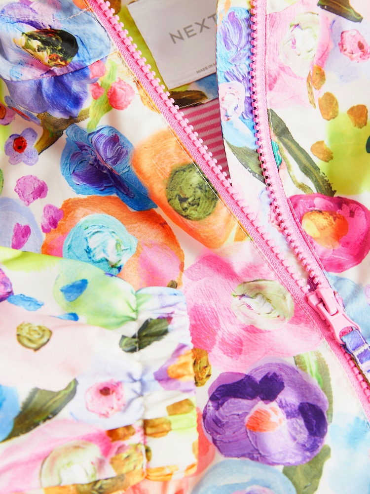 Multi Floral - Résistant à la douche Imprimé Cagoule (3mths-7yrs) - Image 7 of 9