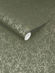 Clarissa Hulse Lichen  Pewter Gypsophila 10M Wallpaper - Image 2 of 2
