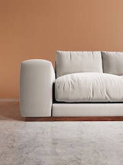 Swoon Ecru Denver Easy Velvet Right Hand Corner Sofa - Image 3 of 6