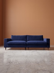 Swoon Ink Evesham Easy Velvet 4 Seater Sofa - Image 1 of 5