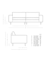 Swoon Ink Evesham Easy Velvet 4 Seater Sofa - Image 3 of 5