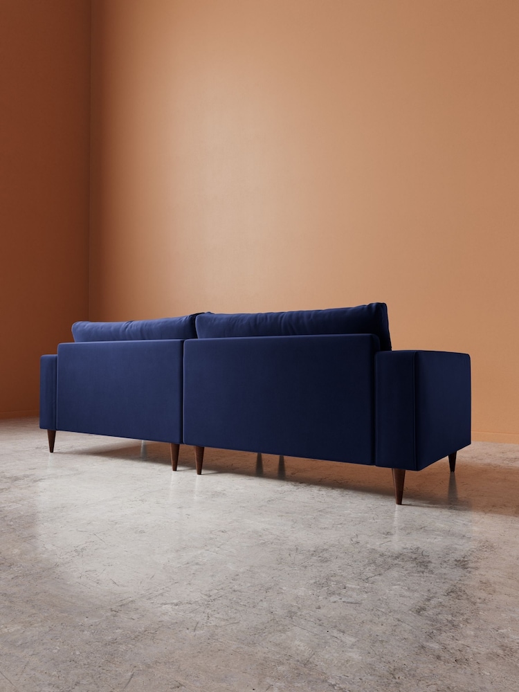 Swoon Ink Evesham Easy Velvet 4 Seater Sofa - Image 5 of 5 Swoon Ink Evesham Easy Velvet 4 Seater Sofa - Image 5 of 5