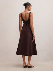 Forever New Purple Harriet Low Back Bow Midi Dress - Image 2 of 4