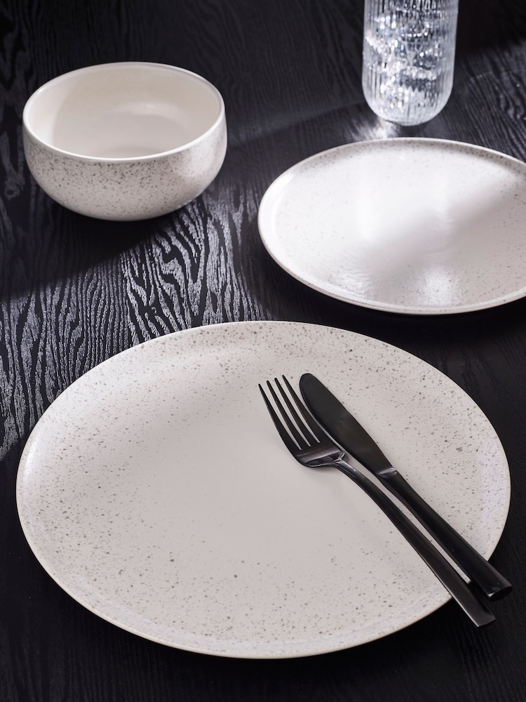 12 Piece Grey Speckle Marley Dinner Set Dinner Set - Image 1 of 5