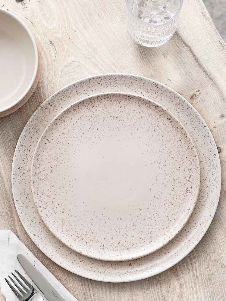12 Piece Grey Speckle Marley Dinner Set Dinner Set - Image 2 of 5