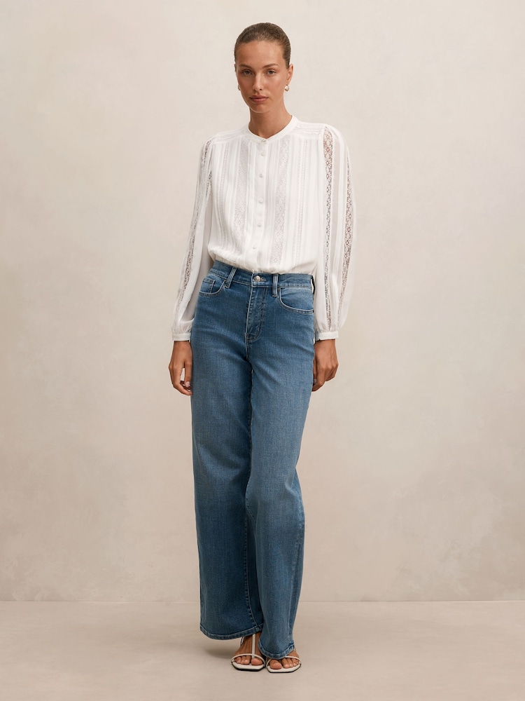 Forever New White Alexis Lace Trim Blouse - Image 5 of 5 Forever New White Alexis Lace Trim Blouse - Image 5 of 5