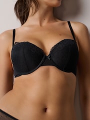 Schwarz - Push Up Padded Balcony Bra A-DD - Image 3 of 6
