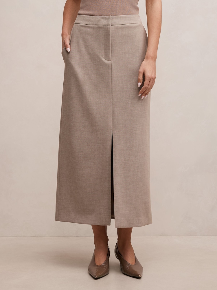 Forever New Natural Maya Column Skirt - Image 1 of 5