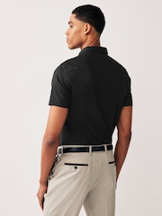 Armani Exchange Stretch Short Sleeve Black Shirt - Image 2 of 4