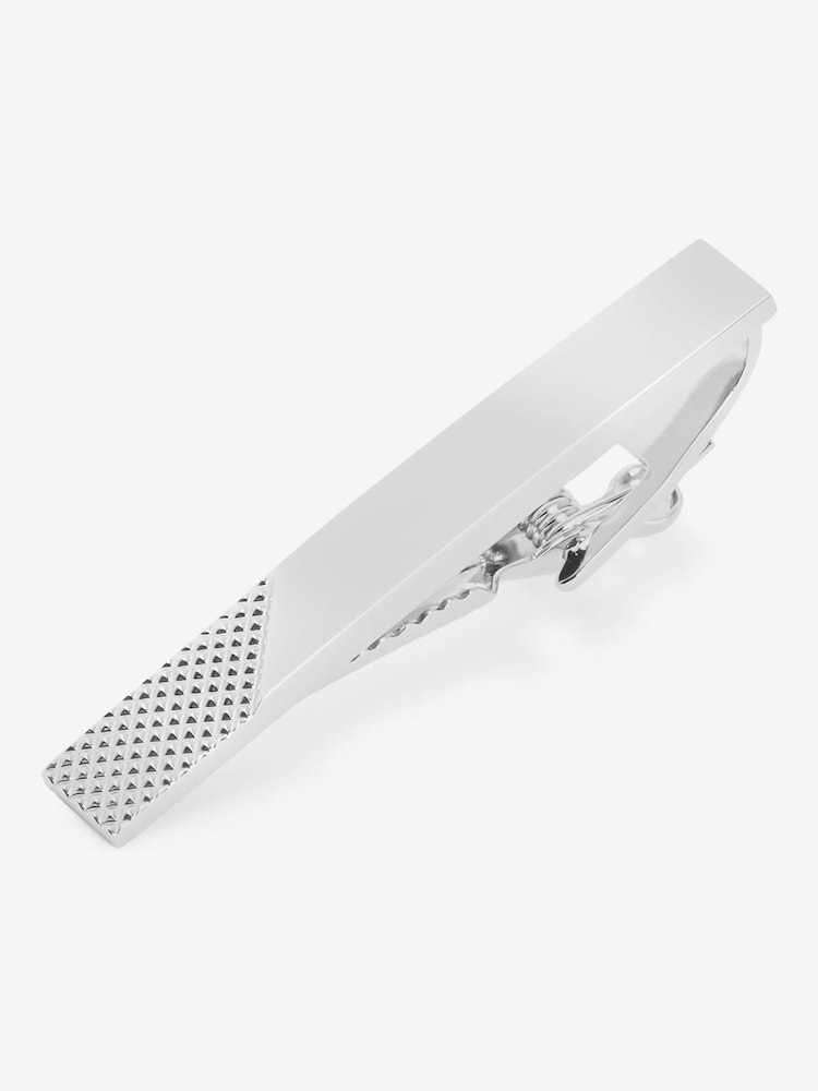 Silver Tone Textured Tie Clip - Image 3 of 3