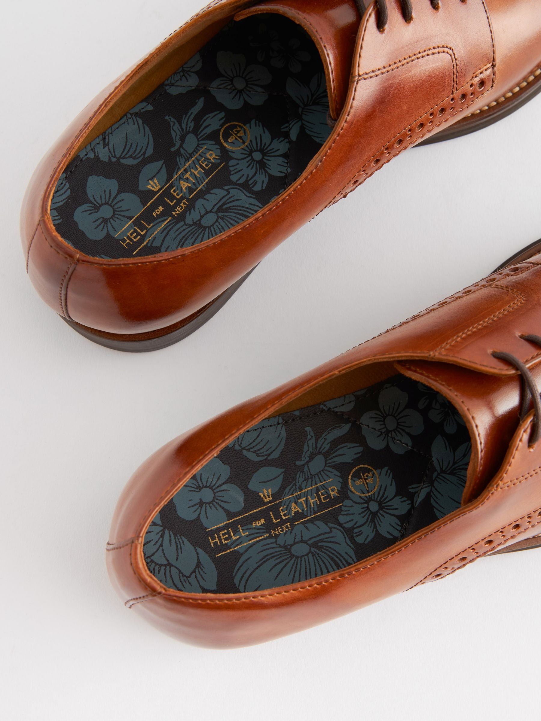 Buy Tan Brown Standard Fit Leather Contrast Sole Derby Shoes from the Next UK online shop