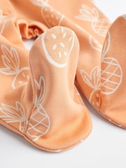Bright Palm Print Baby Cotton Sleepsuits 5 Pack (0-2yrs) - Image 10 of 13