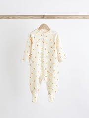 Bright Palm Print Baby Cotton Sleepsuits 5 Pack (0-2yrs) - Image 2 of 13