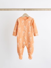 Bright Palm Print Baby Cotton Sleepsuits 5 Pack (0-2yrs) - Image 6 of 13