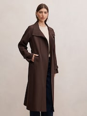 Forever New Brown Florence Funnel Neck Trench Coat - Image 4 of 5
