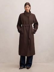 Forever New Brown Florence Funnel Neck Trench Coat - Image 5 of 5