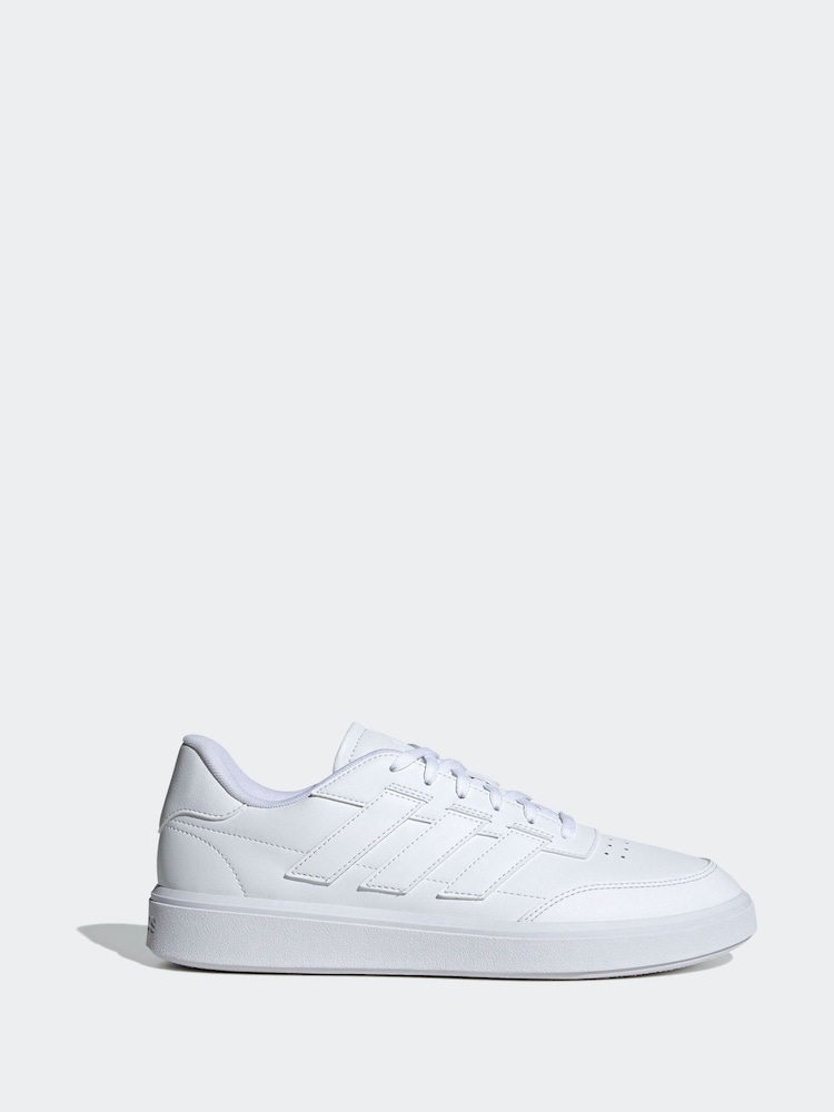 adidas Off White Courtblock Trainers - Image 1 of 9