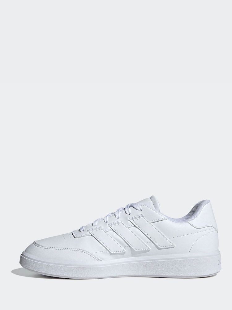 adidas Off White Courtblock Trainers - Image 2 of 9