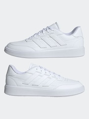 adidas Off White Courtblock Trainers - Image 5 of 9