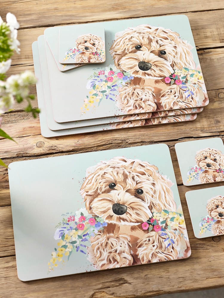 Komplet 4 Charlie Cockapoo Placemats and Coasters - Slika 2 iz 4