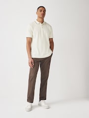 Ecru Textured Polo Shirt - Image 2 of 7