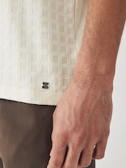 Ecru Textured Polo Shirt - Image 5 of 7