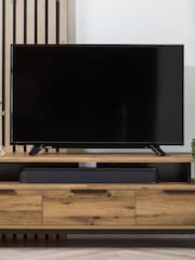 Dark Bronx Up to 65 inch, Floating Top Oak Effect Slim TV Unit - Image 3 of 11