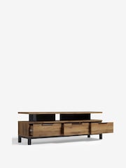 Dark Bronx Up to 65 inch, Floating Top Oak Effect Slim TV Unit - Image 9 of 11