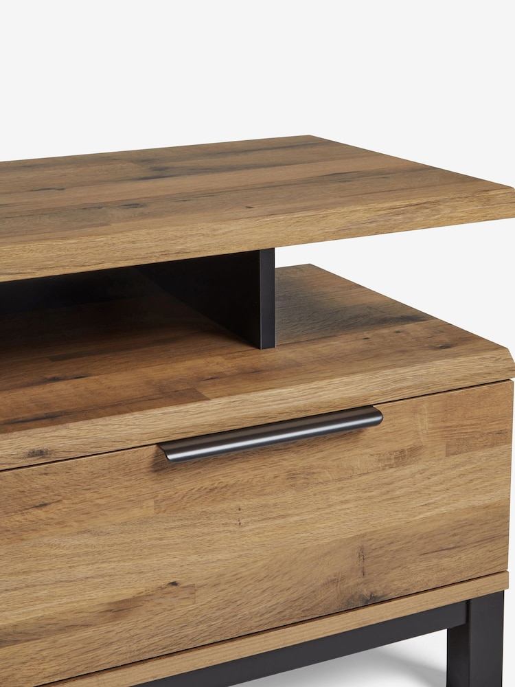 Dark Bronx Up to 65 inch, Floating Top Oak Effect Slim TV Unit - Image 9 of 9