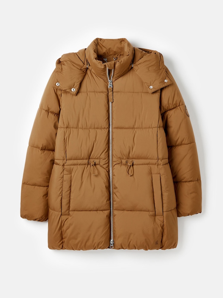 Joules Holsworth Rust Brown Showerproof Padded Coat - Image 1 of 2