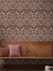 William Morris At Home Damson Strawberry Thief 10M Wallpaper - Image 1 of 5