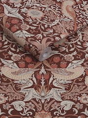William Morris At Home Damson Strawberry Thief 10M Wallpaper - Image 3 of 5