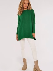 Apricot Green Zig Zag Panel Oversized Jumper - Image 3 of 4