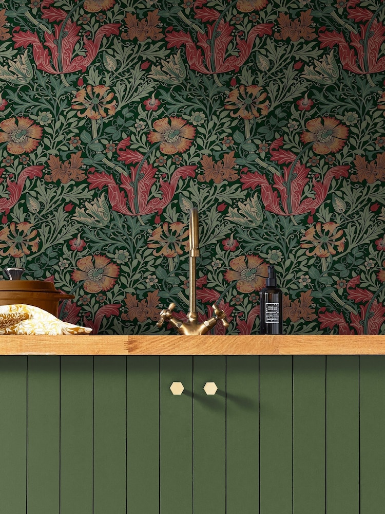 William Morris At Home Privet Green Compton 10M Wallpaper - Image 1 of 5 William Morris At Home Privet Green Compton 10M Wallpaper - Image 1 of 5