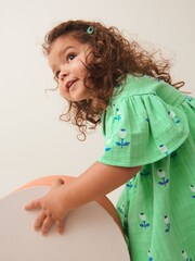 Bright Green Wrap Jersey Dress (3mths-7yrs) - Image 4 of 7