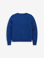 Blue Cotton Rich Bow Pocket School Cardigan (3-16yrs) - Image 10 of 11