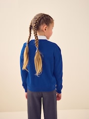 Blue Cotton Rich Bow Pocket School Cardigan (3-16yrs) - Image 3 of 11