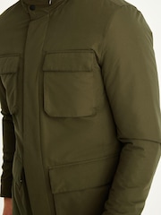 Khaki Green Four Pocket Water Resistant Coat - Image 4 of 13