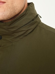Khaki Green Four Pocket Water Resistant Coat - Image 5 of 13