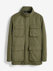 Khaki Green Four Pocket Water Resistant Coat - Image 8 of 13