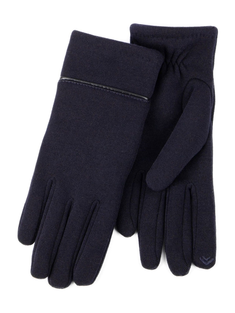 Azul - Guantes de invierno térmicos con diseño para pantalla táctil y detalle de ribete para mujer Isotoner de Totes - Imagen 2 de 2