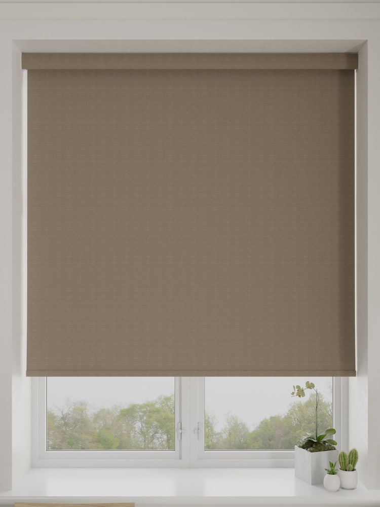 Taupe Brown Eva Made To Measure Blackout Roller Blind - Image 1 of 3