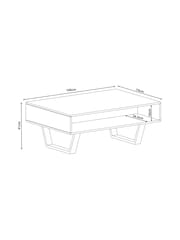 French Connection Brown Laredo Coffee Table - Image 3 of 6