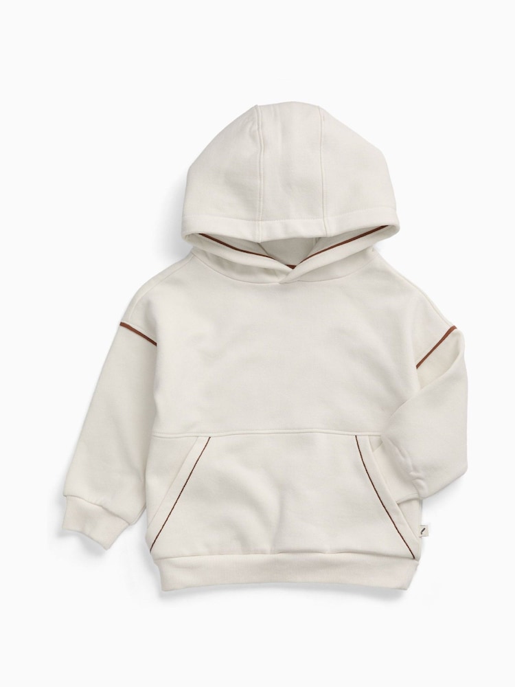 KIDLY by MORI Cream Supersoft Oversized Hoodie - Image 2 of 3 KIDLY by MORI Cream Supersoft Oversized Hoodie - Image 2 of 3