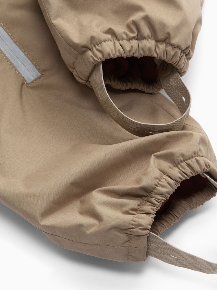 Sand Cream - KIDLY by MORI Supersoft Fleece Lined Puddlesuit - Imagen 4 de 4