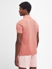 Barbour® Clay Pink Classic Pique Polo Shirt - Image 2 of 9