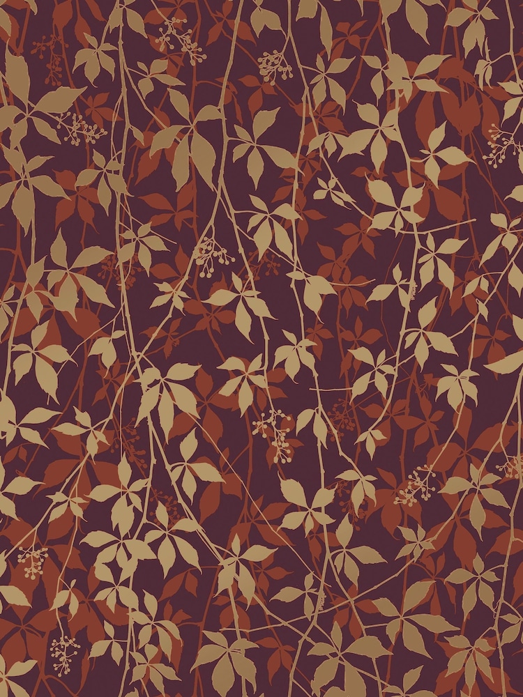 Clarissa Hulse Russet  Copper Virginia Creeper 10M Wallpaper - Image 2 of 3