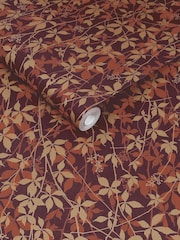 Clarissa Hulse Russet  Copper Virginia Creeper 10M Wallpaper - Image 3 of 3
