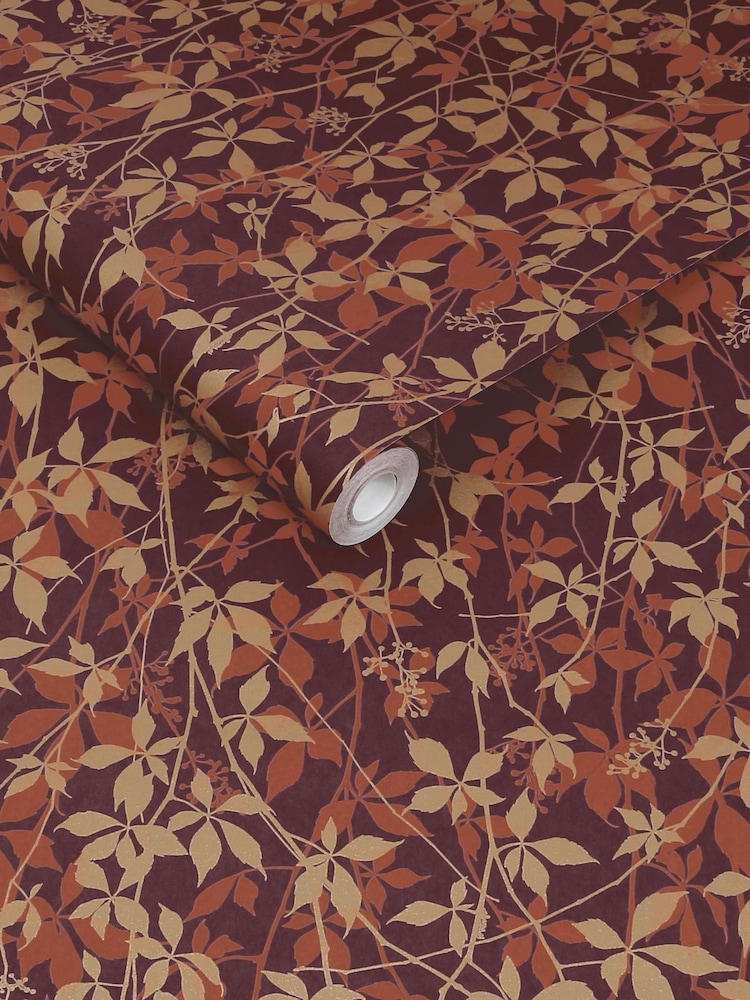 Clarissa Hulse Russet  Copper Virginia Creeper 10M Wallpaper - Image 3 of 3