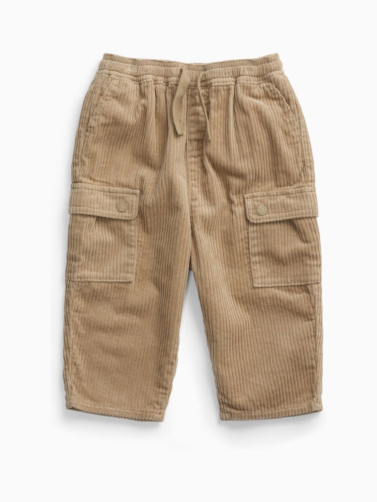 KIDLY by MORI Brown Supersoft Barrel Leg Corduroy Trousers - Image 1 of 2 KIDLY by MORI Brown Supersoft Barrel Leg Corduroy Trousers - Image 1 of 2